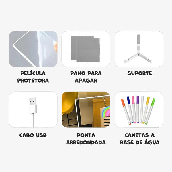 Quadro Mágico para Desenhar com Luz LED Infantil LuzPad