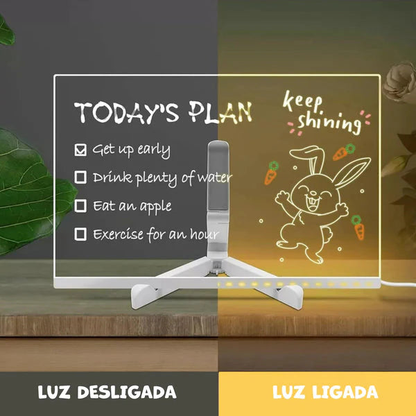 Quadro Mágico para Desenhar com Luz LED Infantil LuzPad