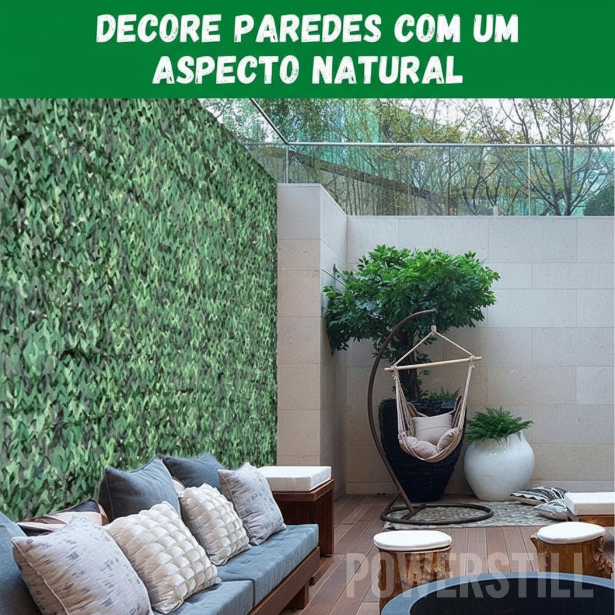 Rede Camuflada Militar para Decoração de Jardim