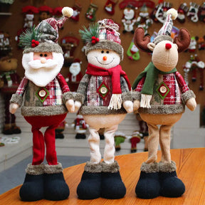 Trio de Enfeites Natalinos Aconchegantes para Decoração de Natal