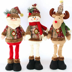 Trio de Enfeites Natalinos Aconchegantes para Decoração de Natal
