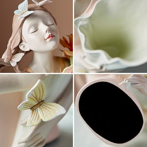 Busto Decorativo Lili Butterfly Flores Estatueta - Loja Powerstill