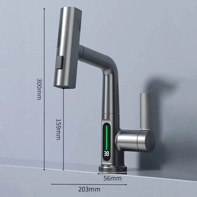 Torneira para Banheiro Inteligente com Display de Temperatura