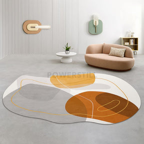 Tapete Orgânico Gemas Abstrato Para Sala