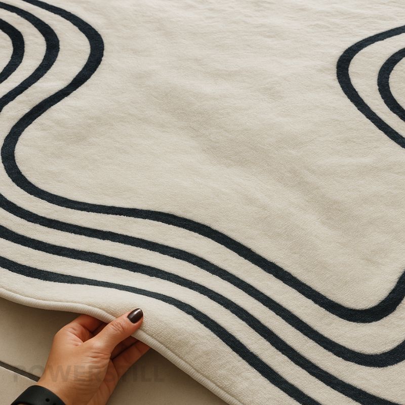 Tapete Orgânico Nórdico Moderno para Sala