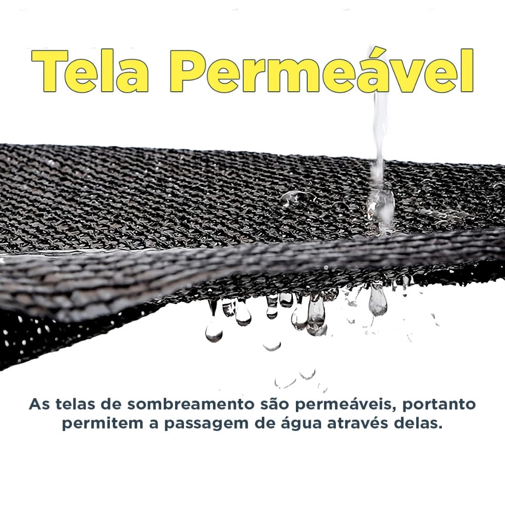 Tela Sombrite Sem Ilhós com Fita Interna e Alças Duplas