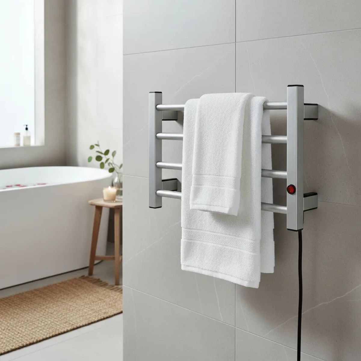 Toalheiro Térmico Bivolt Modelo Elegance 4 barras