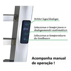 Toalheiro Elétrico Térmico Inox 304 Polido Timer Digital 1 Toalha
