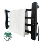 Toalheiro Elétrico Térmico Inox 304 Preto Fosco Timer Digital 1 Toalha