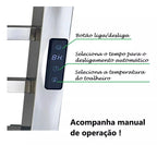 Toalheiro Elétrico Térmico Inox 304 Preto Fosco Timer Digital 1 Toalha