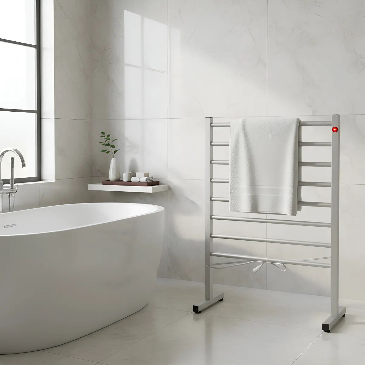 Toalheiro Térmico Alumínio Modelo Elegance de Chão 110v