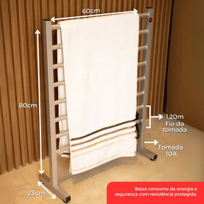 Toalheiro Térmico Alumínio Modelo Elegance de Chão 110v