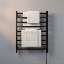 Toalheiro Térmico Alumínio Preto 110/220v Bivolt