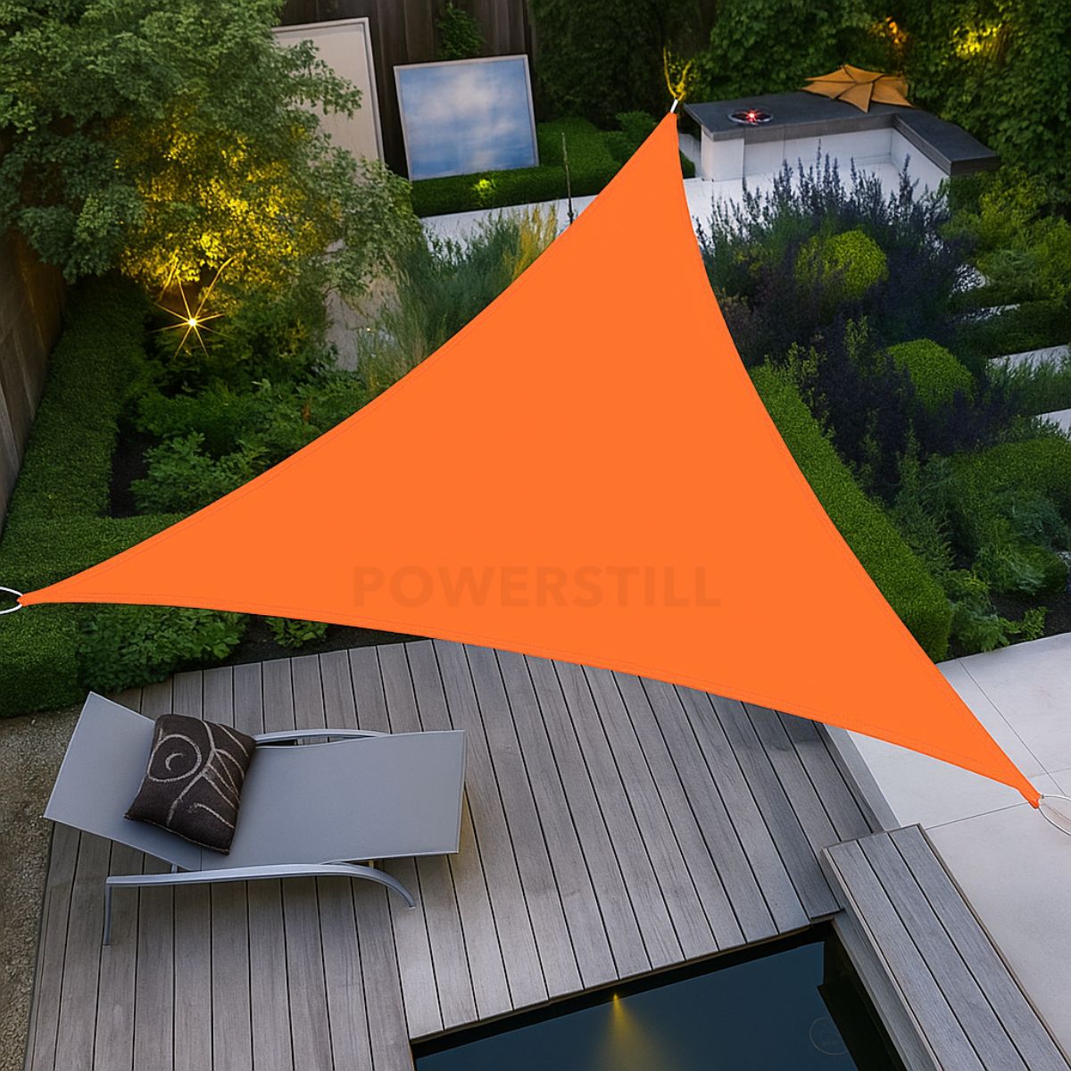Toldo Triangular Impermeável 420D Anti-UV para Áreas Externas