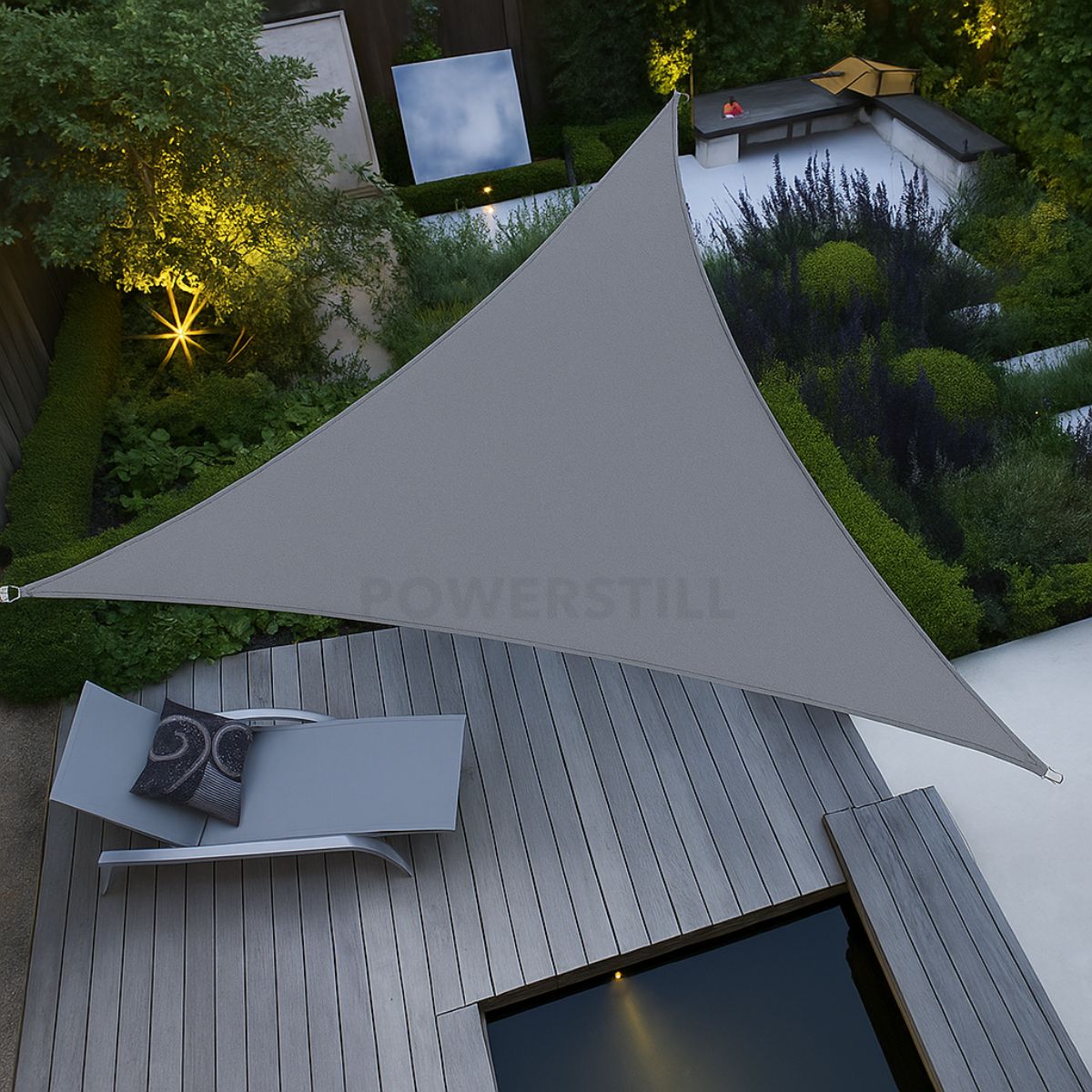 Toldo Triangular Impermeável 420D Anti-UV para Áreas Externas