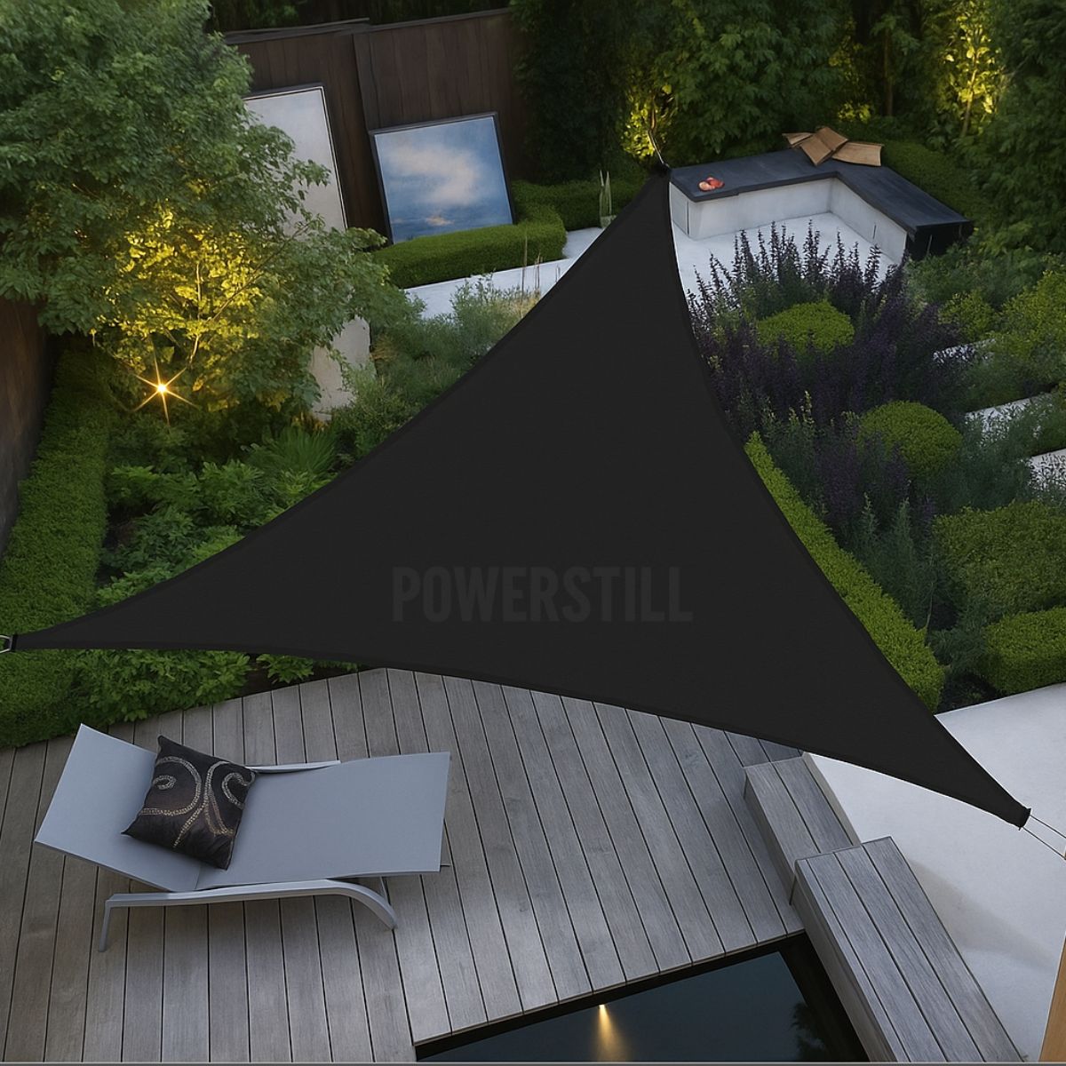 Toldo Triangular Impermeável 420D Anti-UV para Áreas Externas