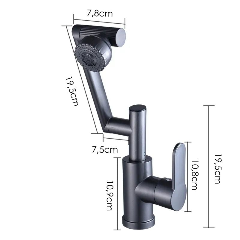 Torneira para Banheiro Monocomando com 2 Modos de Jato AXIS 1080°