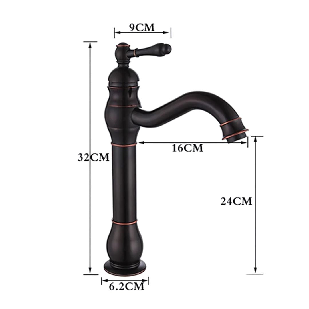 Torneira Gourmet para Banheiro Preta Lily