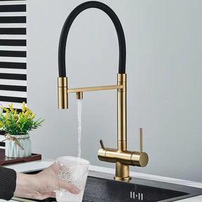Torneira de Cozinha com Filtro Duplo Comando Extensível London