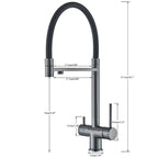 Torneira de Cozinha com Filtro Duplo Comando Extensível London