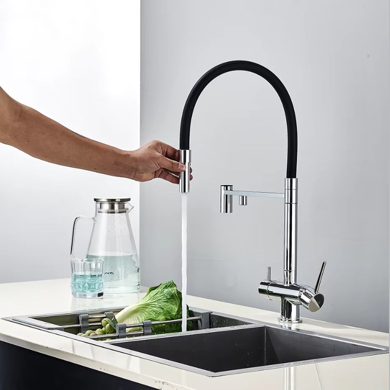 Torneira de Cozinha com Filtro Duplo Comando Extensível London