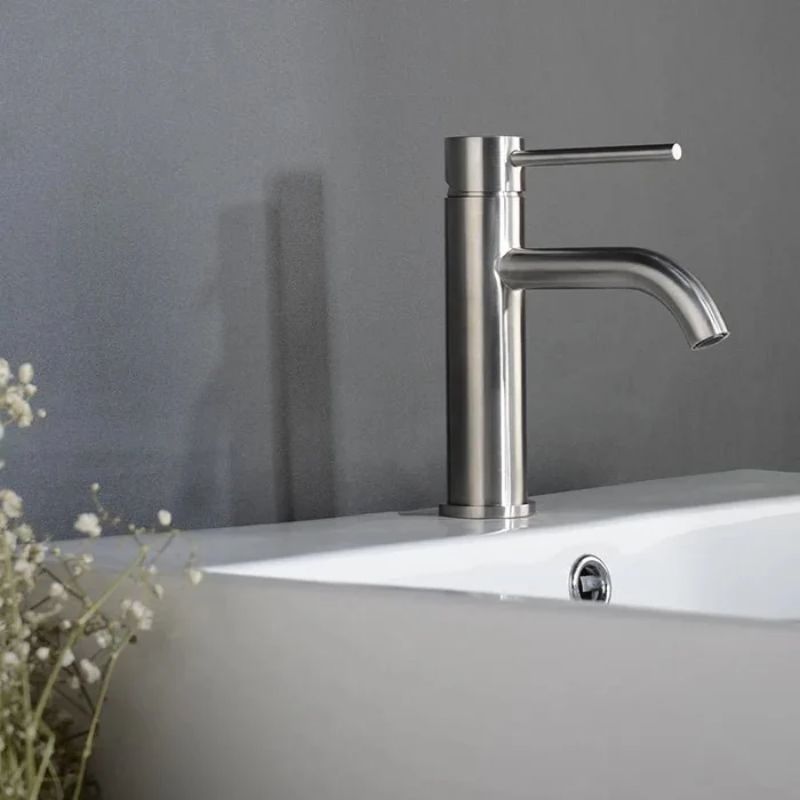 Torneira para Banheiro Baixa Escovada Monocomando Trezy