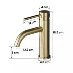 Torneira para Banheiro Baixa Escovada Monocomando Trezy