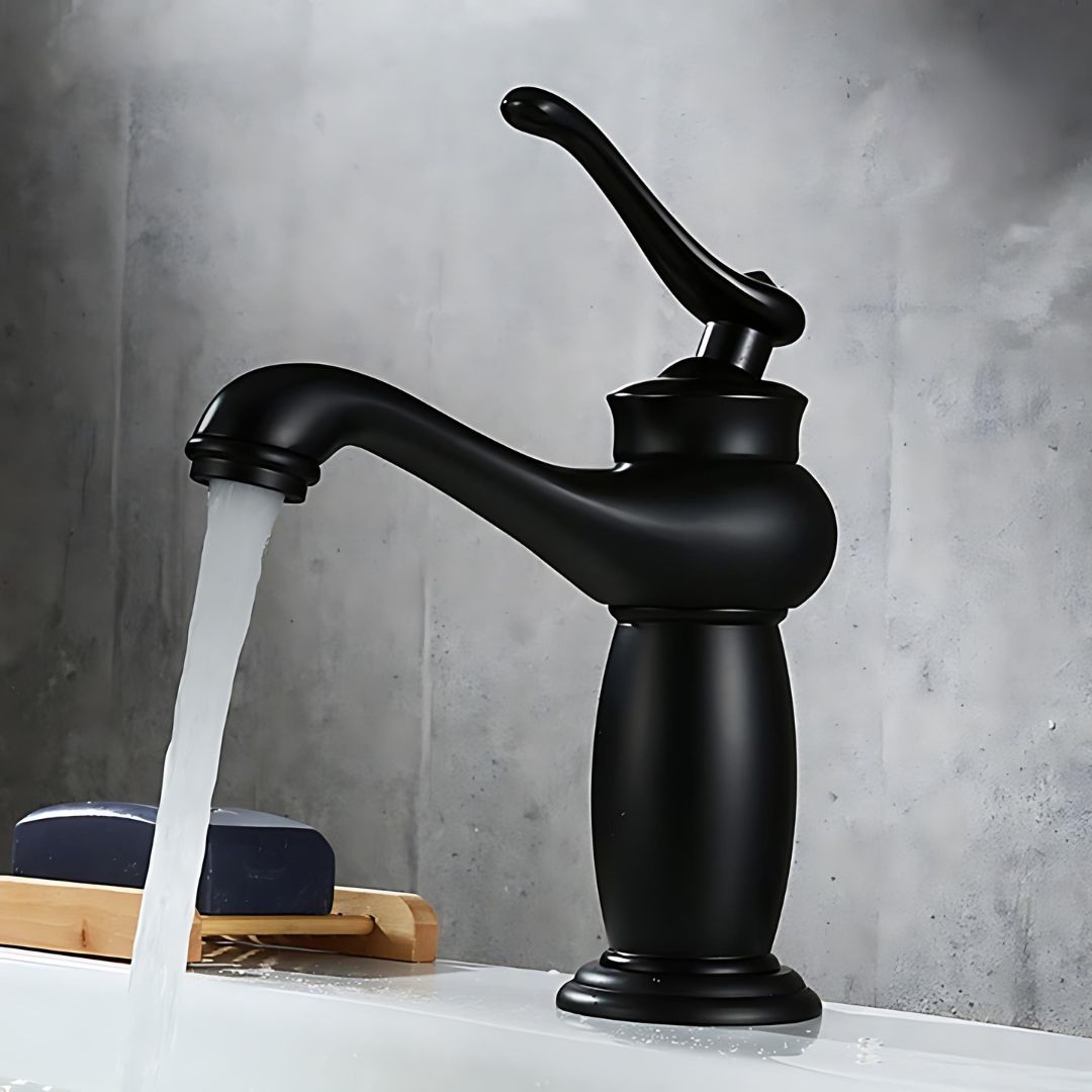 Torneira para Banheiro Preta Lâmpada Magica