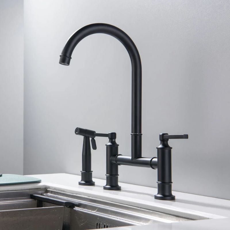 Torneira para Cozinha Duplo Comando com Ducha Lateral Prestige