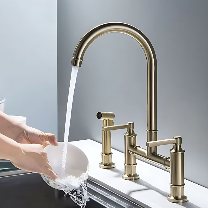 Torneira para Cozinha Duplo Comando com Ducha Lateral Prestige