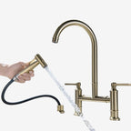 Torneira para Cozinha Duplo Comando com Ducha Lateral Prestige