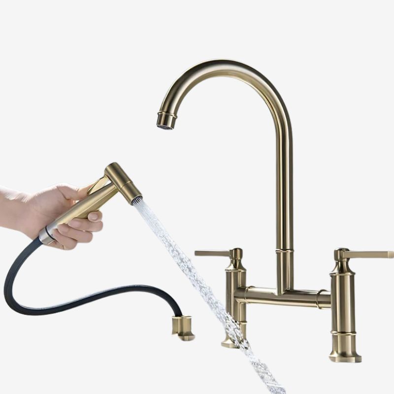 Torneira para Cozinha Duplo Comando com Ducha Lateral Prestige