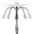 Torneira para Cozinha Escovada Monocomando 360° Sync