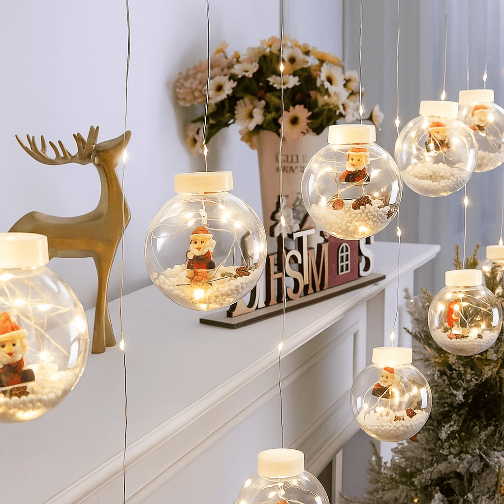 Varal de Luzes Decorativas Natal