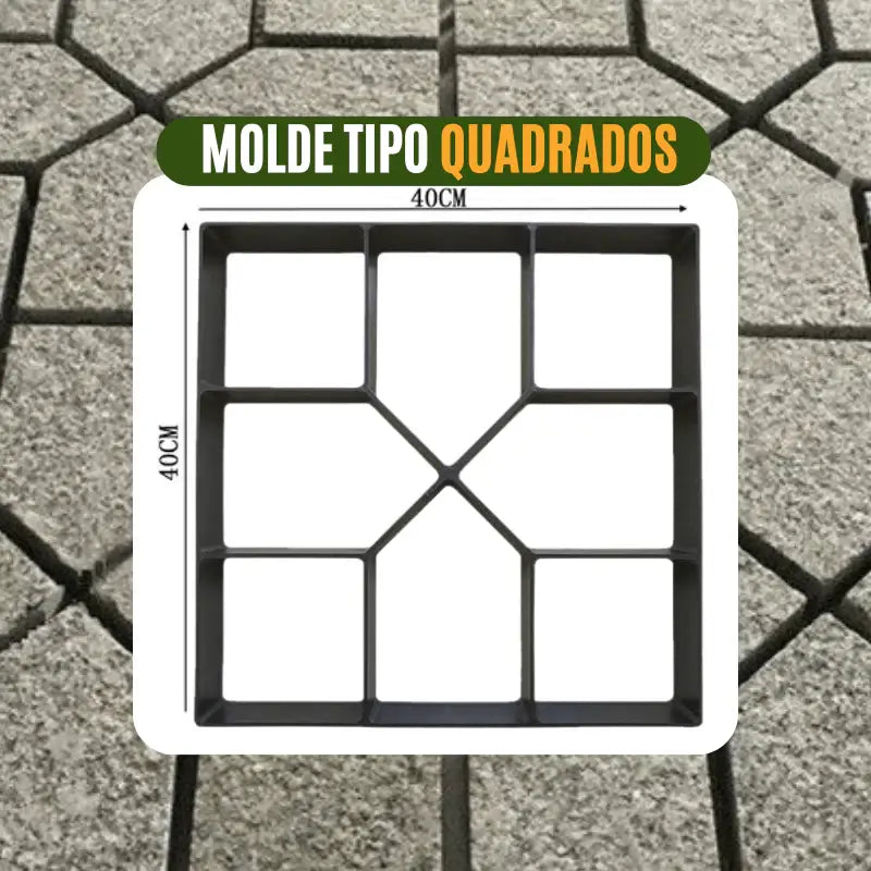 Molde de Piso para Jardins e Calçadas FlexDecor