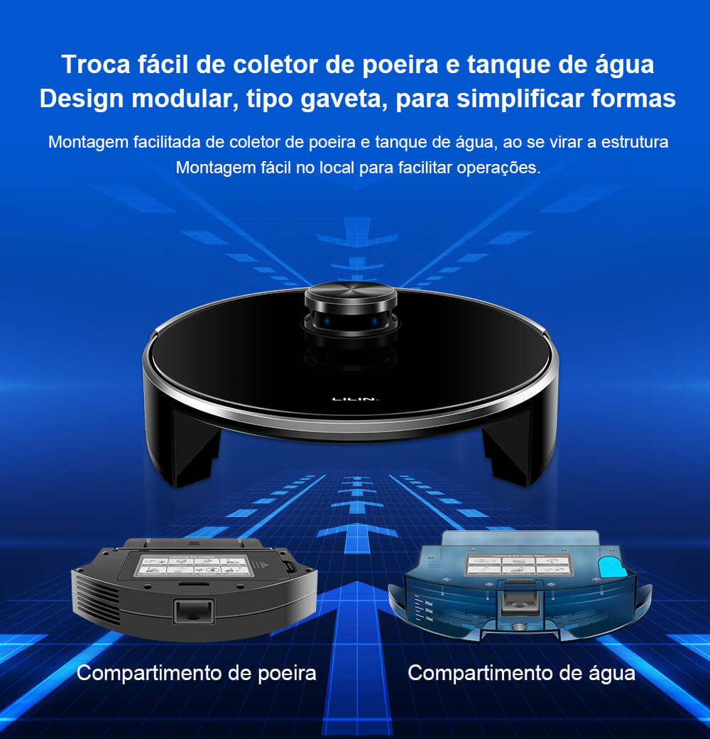 Robô Aspirador XR500 - Aspira e Passa Pano Bivolt