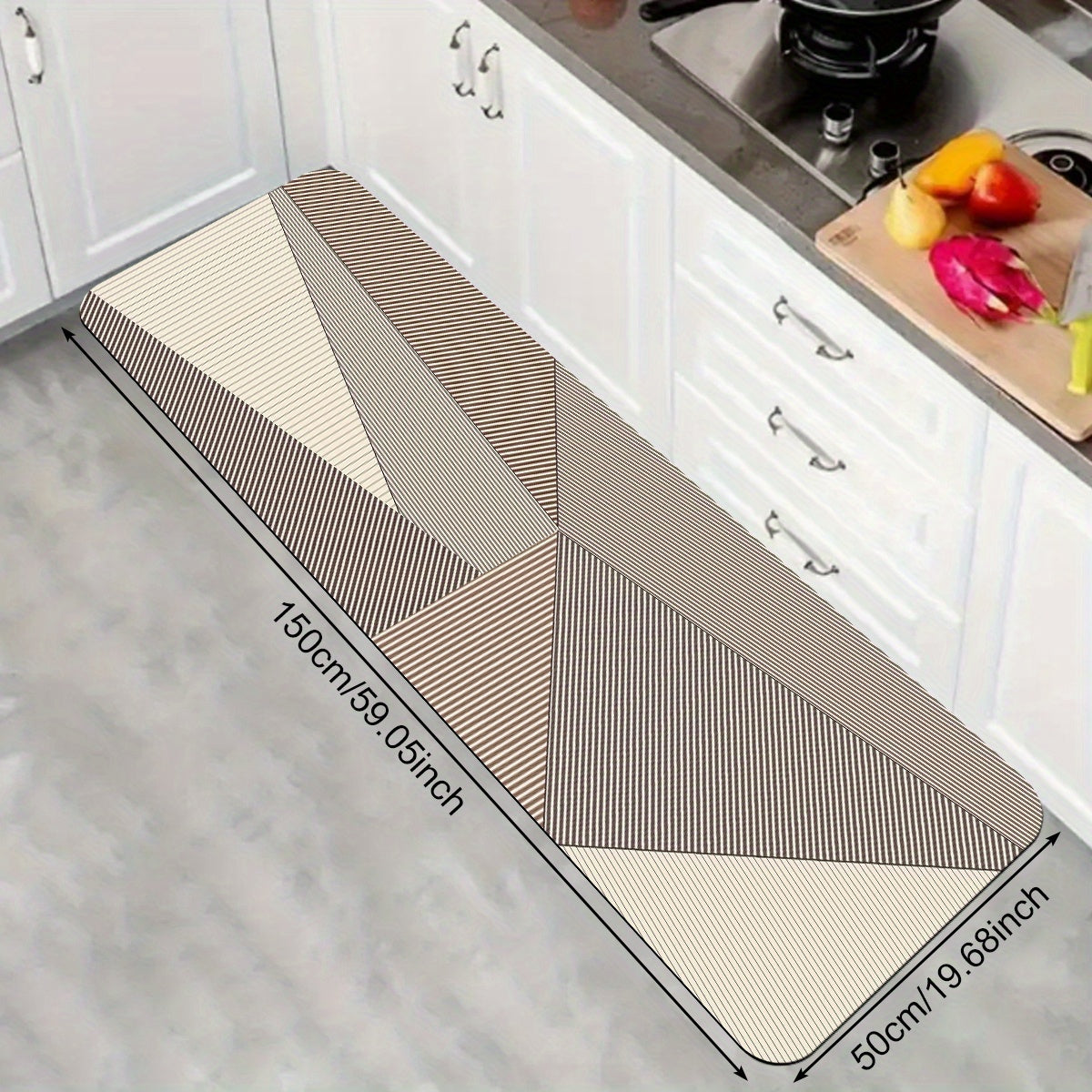 Tapete para Cozinha Antiderrapante Absorvente Premium Velvet