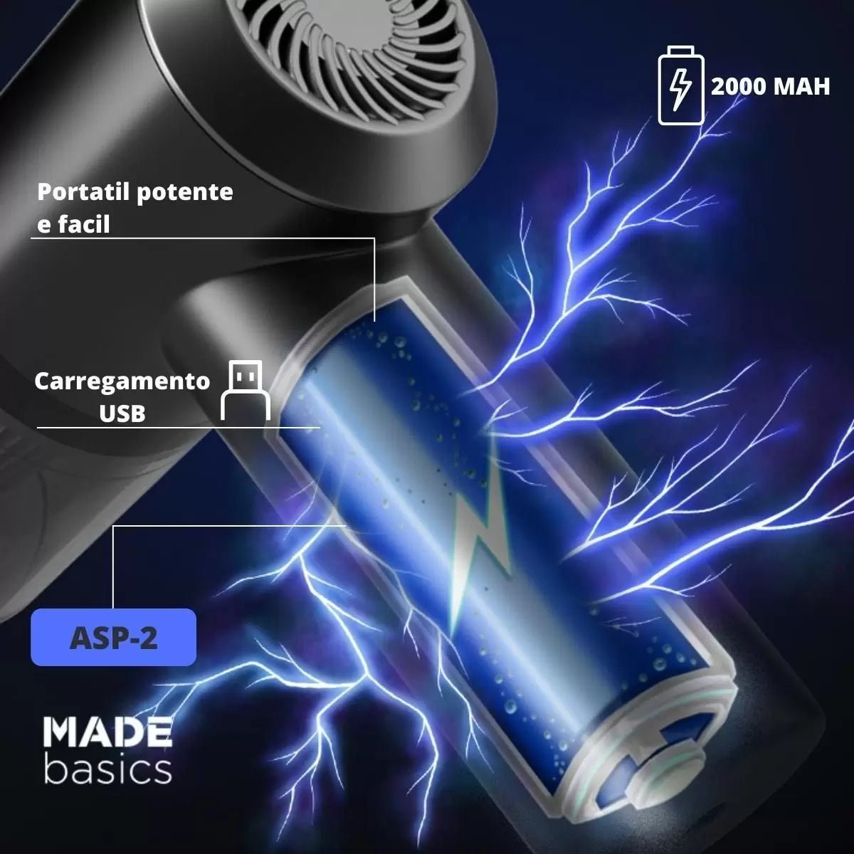 Aspirador de Pó Portátil Recarregável Vacuum Cleaner - POWERSTILL