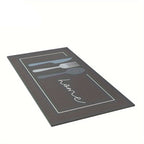 Tapete Para Cozinha Antiderrapante Retangular Couro Sintético Home