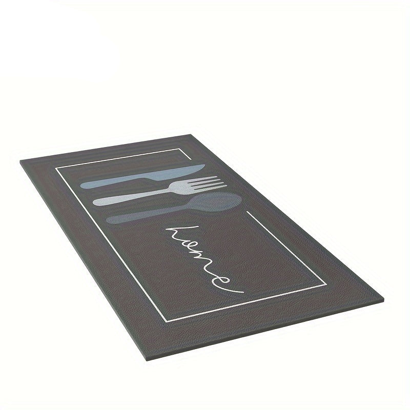 Tapete Para Cozinha Antiderrapante Retangular Couro Sintético Home