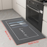 Tapete Para Cozinha Antiderrapante Retangular Couro Sintético Home