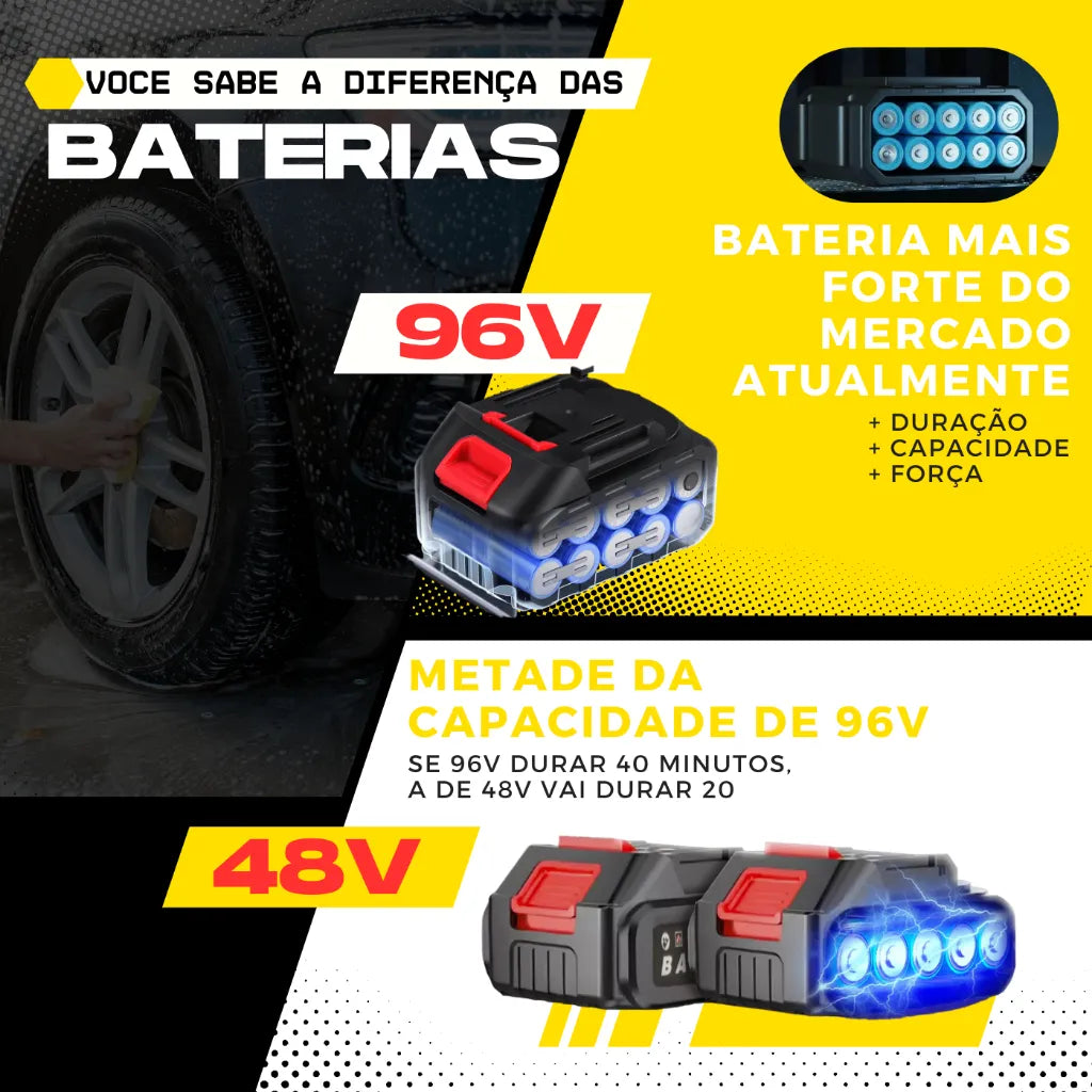 Bateria 96v 48v para Pistola de Água Sem Fio - Limpador de Alta Pressão
