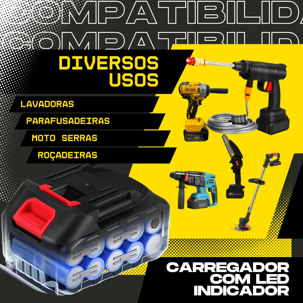 Bateria 96v 48v para Pistola de Água Sem Fio - Limpador de Alta Pressão