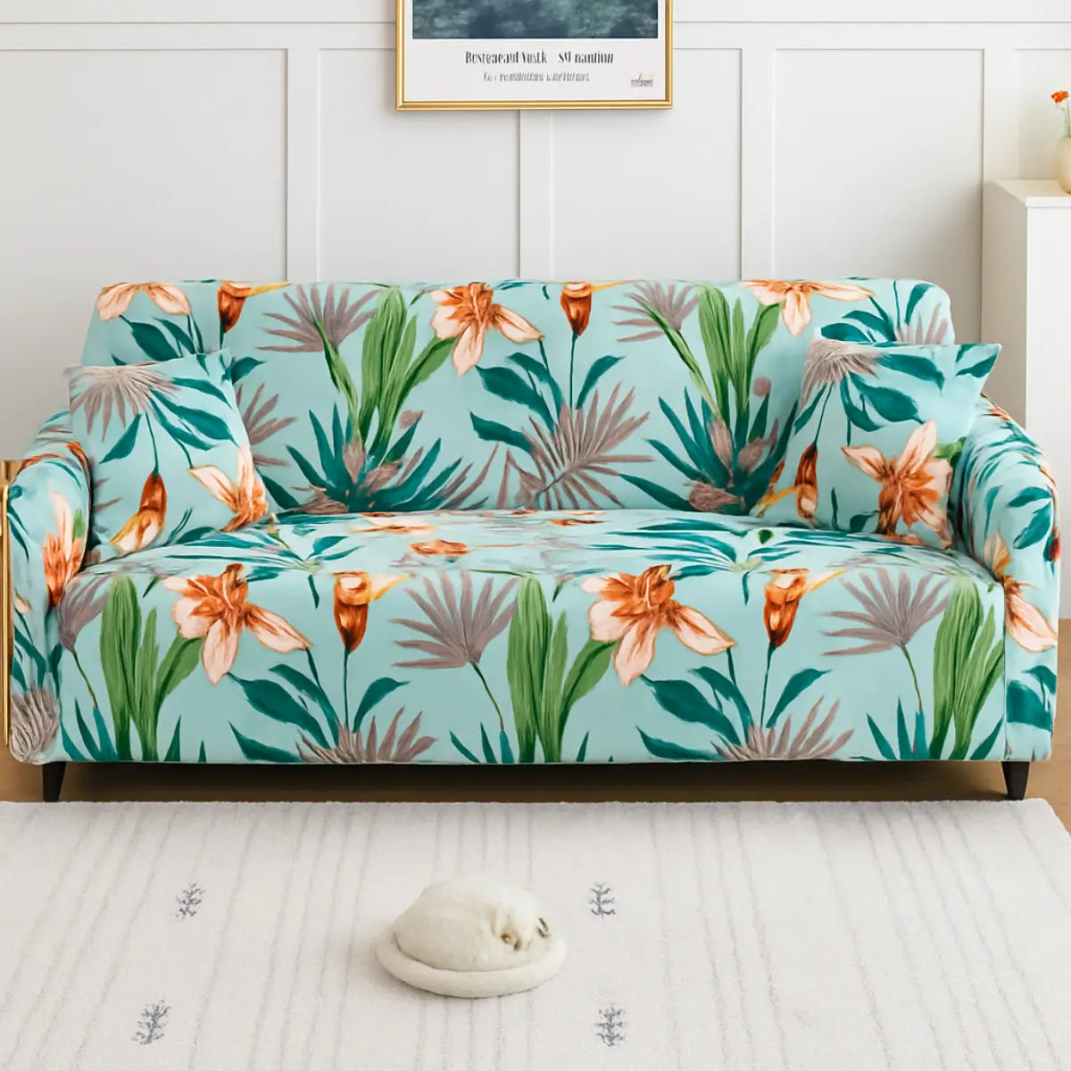 Capa Elástica Floral para Sofá | Yvoire – vista 11 do produto