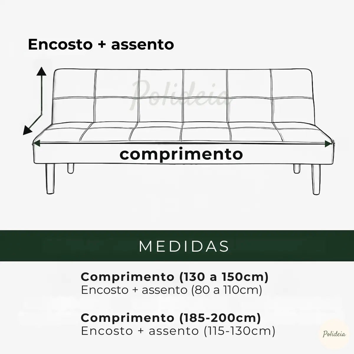 Capa Elástica para Sofá-Cama de 2 e 3 Lugares | Savito – vista 12 do produto