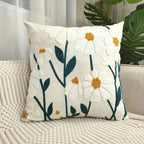Capa para Almofada Bordada Floral 45x45 em Canvas | Lenis – vista 05 do produto