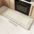 Tapete para Cozinha Antiderrapante Retangular Floral