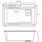 Cuba de Cozinha Gourmet Cascata com Torneiras e Acessórios Powerstill
