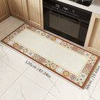 Tapete para Cozinha Antiderrapante Retangular Floral