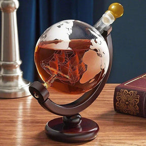 Decanter de Vidro em Forma de Globo para Whisky